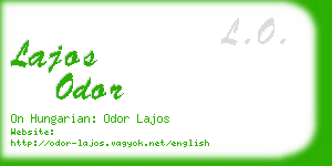 lajos odor business card